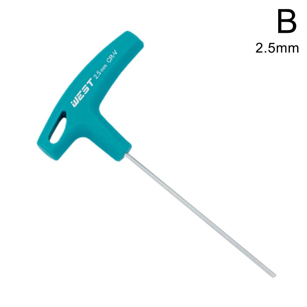 T-handtag insexnyckel skruvar skruvmejsel verktyg 1.5-10mm skiftnyckel handtag insexnyckel skiftnyckel hrc 52-54 handverktyg: Svart