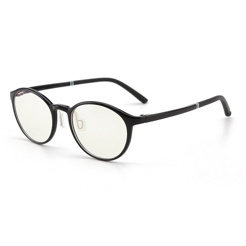 Ahora anti-blå lys børnebriller til børn blød ramme gennemsigtig dreng pige eyeglasse beskyttelsesbriller almindelige silikone briller: Sort