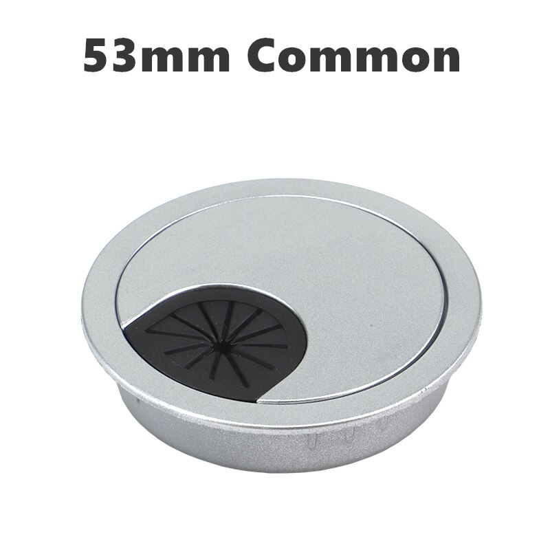 1PC Desk Table Plastic Cable Hole Cover PC Computer Round Wire Tidy Grommet Organizer: 53mm common