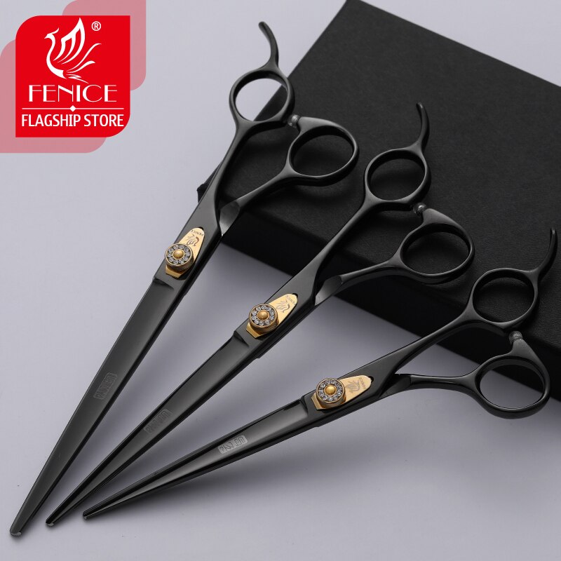 Fenice 7.0/7.5/8.0 Inch Hond/Kat Haar Cutiing Tools Huisdieren Grooming Rechte Trimmen Shear Schaar Voor scheren Honden