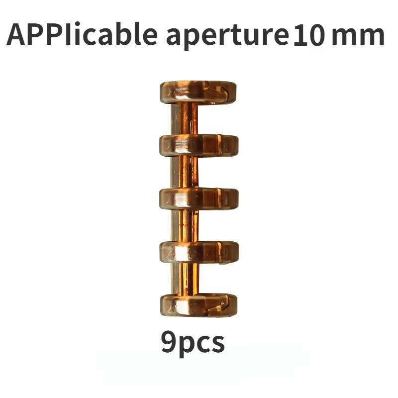 9Pcs 5 Gat Ring Binding Ring Segment Binding Ring Poreuze Punch Losbladige Papier Plastic Clip Toepasselijk Diafragma 10Mm: 09