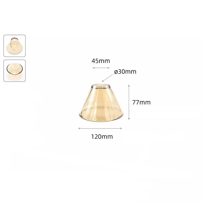 Clear Frost 30mm opening E14 Glass Lamp Shades Replacement,Green Amber 3cm Hole Glass Lampshade Cover for E12 Candle Wall Lights: Red