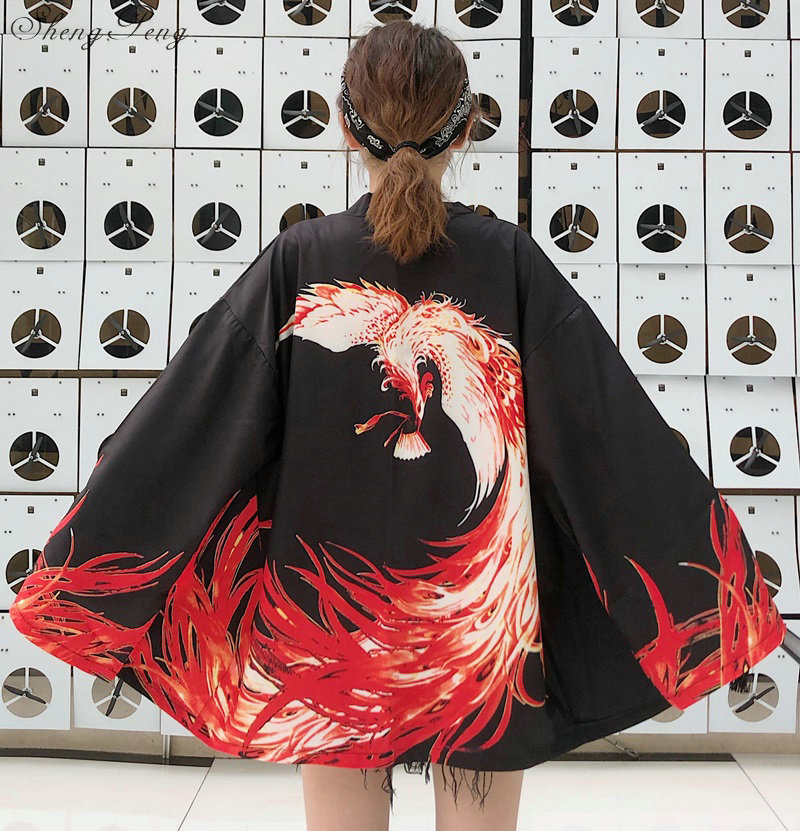 Kimono japonés tradicional Yukata nuevas mujeres Casual Anime estampado camisa ropa kimonos tradicionales hombres V1774