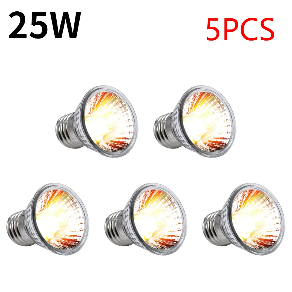 25/50/75W UVA+UVB Reptile Lamp Bulb Turtle Basking UV Light Bulbs Heating Lamp Full Spectrum Sunlamp for Amphibians Lizards