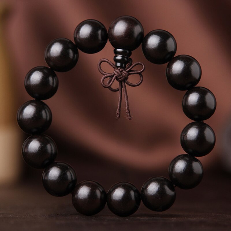 Indonesia ebony Beads Bracelet hand polished ebony 2 Mens boutique Bracelet beads purple Tan