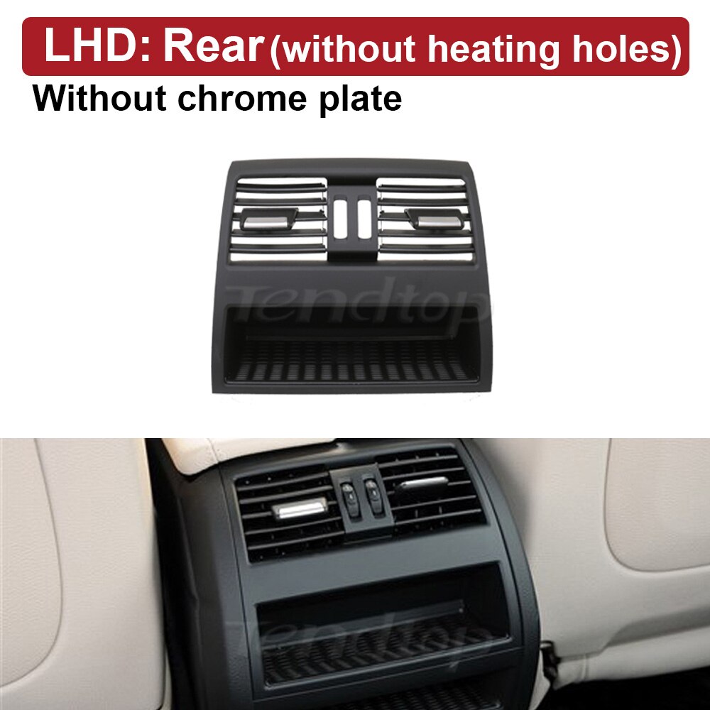 Klimaanlage entlüften Abdeckung Lenkrad Autos Verchromte Luft entlüften Gitter Abdeckung Tafel Für BMW F10 F11 F18 520i 523i 525i 528i 535i: LHD Rückseite A