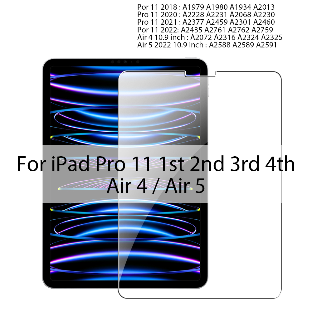 Gehard Glas Screen Protector Voor Apple IPad Pro 12.9 11 9.7 10.2 10.9 Air 4 5 Mini 6 5e 6e 7e 8e 9e 10e Generatie Film: YELLOW