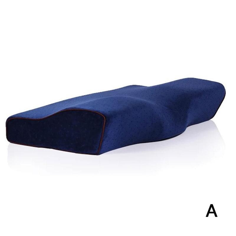 Memory Foam Kussen Nek Massage Ergonomische Curve Cervicale Bed Slapen Nek Kussens Nekkussen Orthopedische Massage Hoofd Cush W0P5: Blue