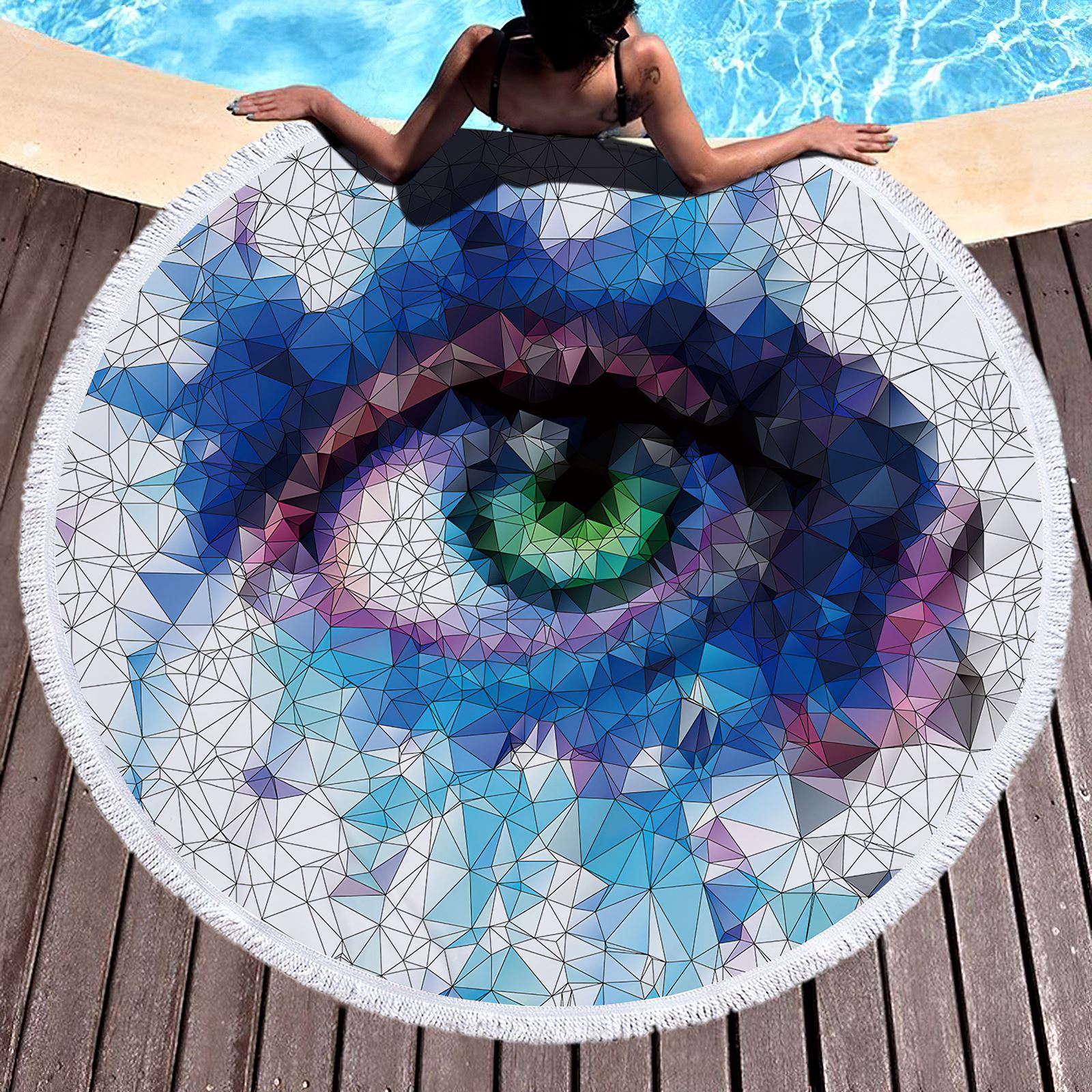 Toallas De playa redondas para verano, toalla De ducha De baño gruesa, 150cm, círculo, playa, natación, Yoga, cubierta