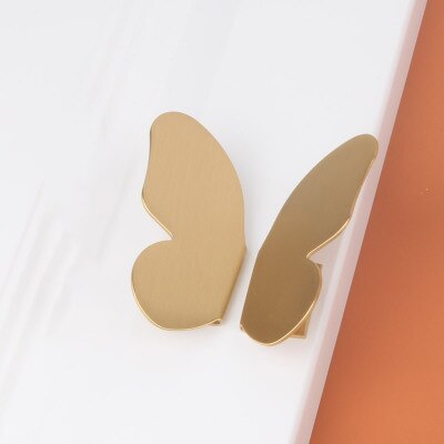 1Pc Messing Meubels Handgrepen Natuurlijke Verse Licht Luxe Gouden Vlinder Trekt Kledingkast Dressoir Kast Kast Lade Knoppen: 3