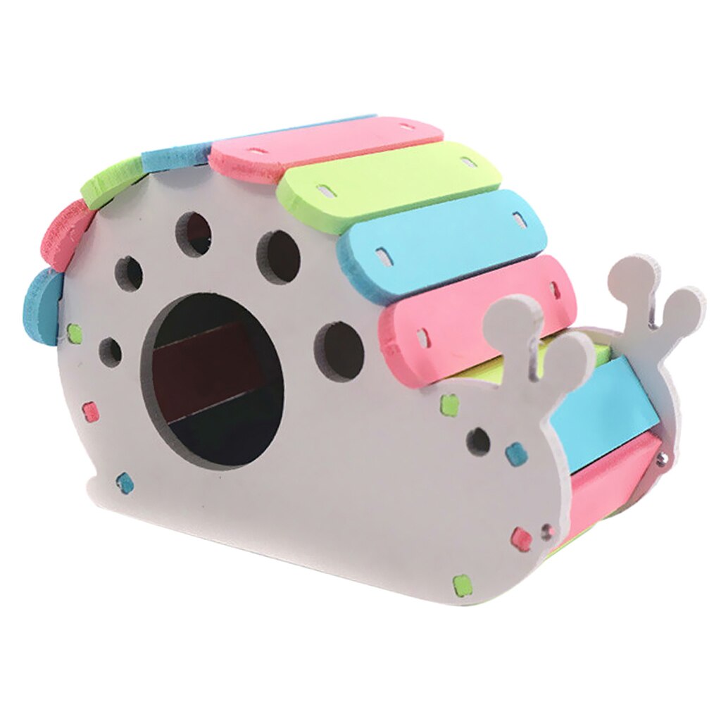 Colorful Hamsters Hideout SNAIL Shape House Climbing Hut Pet Bedding Cage Teeth Caring