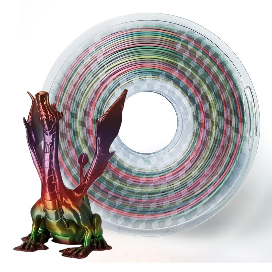 1.75mm PLA Rainbow 3D Printer Filament Sublimation Peacock Color 3D Printing Materials 1kg/500g/250g Plastic Polychrome Filament