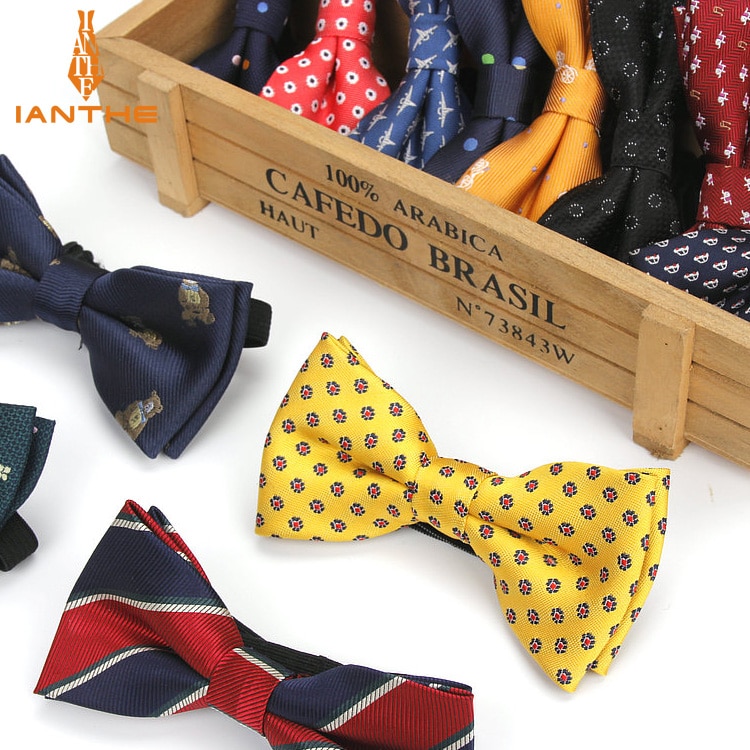 Neue Stil Plaid freundlicher Bowtie Polyester Bowties Baby Kind freundlicher Klassische Haustier Streifen Schmetterling fliege Elch Fahrrad Punkt Hund Auto