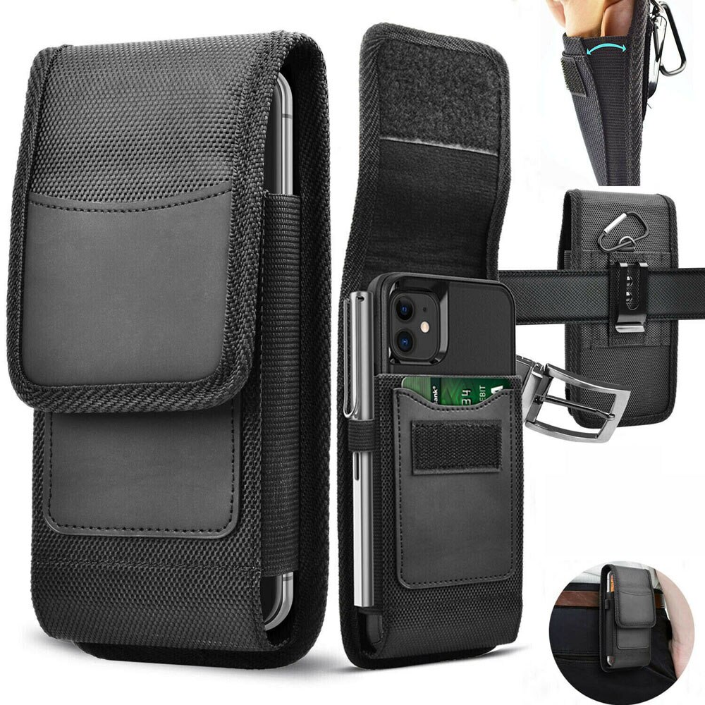 Büyük kapasiteli cep telefonu çanta cep telefonu kılıfı kılıfı kemer döngü ile cüzdan kılıf kapak kılıf bel çantası telefon koruyucu