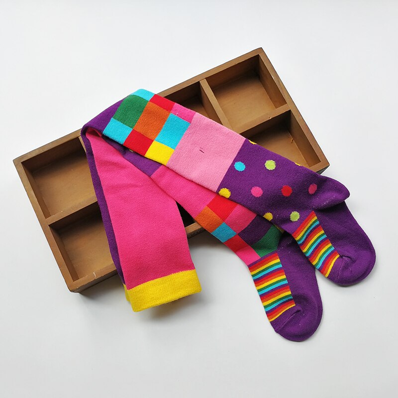 Herfst Baby Meisje Kinderen Plaid Panty Katoen Panty Voor Meisjes Kniehoge Sokken Kinderen Panty Panty Met Gestreepte