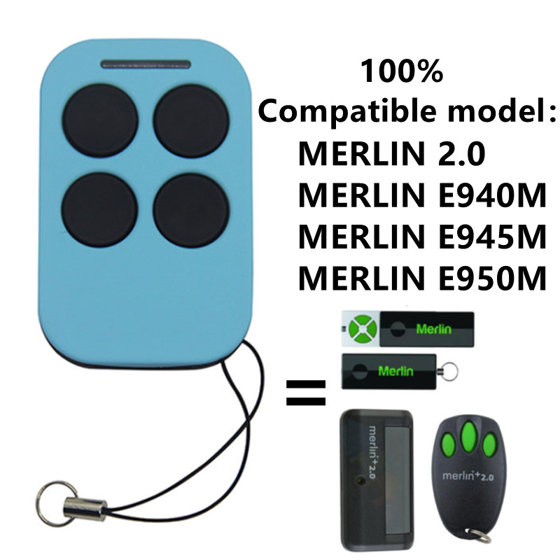 thumbnail image 2 of Merlin M832 M842 M844 Replacement Garage Door Remote – 4-Button Key Fob Transmitter, 433MHz 2 of 5