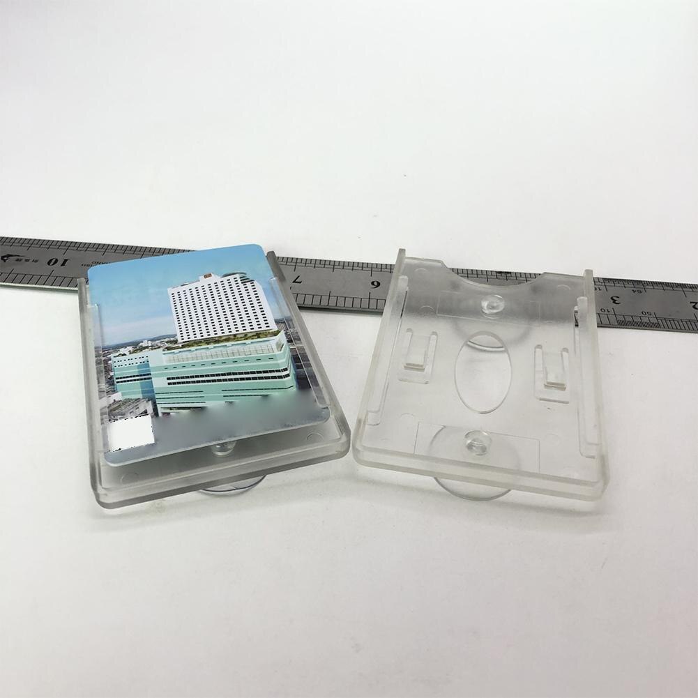 Transparante Auto Card Sleeve Id Ic Card Zuignap Houder Voorruit Parkeerplaats Kaarthouder Hittebestendig