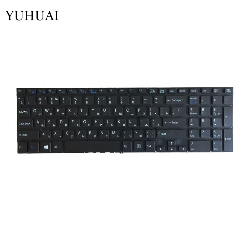 Russian RU Keyboard for Sony VAIO Fit 15 fit15 SVF15 SVF15A SVF15E MP-12Q23SU-9201 AEHK97012203A White black keyboard