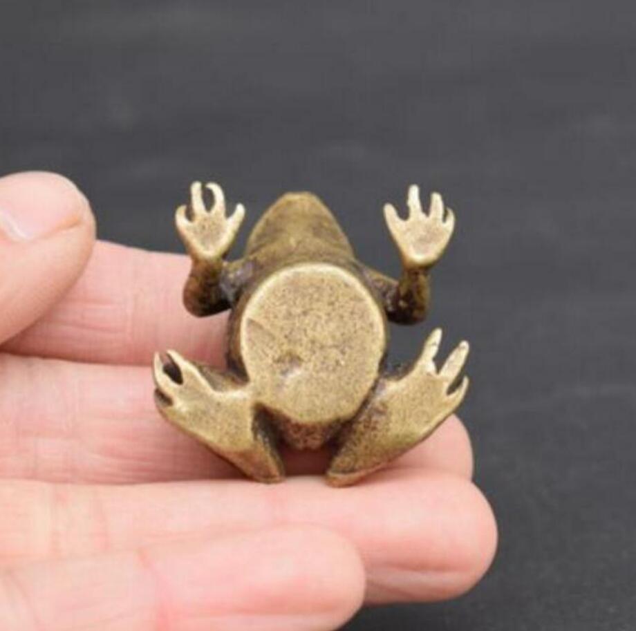 Koperen Standbeeld China Collectie Archaize Messing Kikker Kleine Standbeeld #6