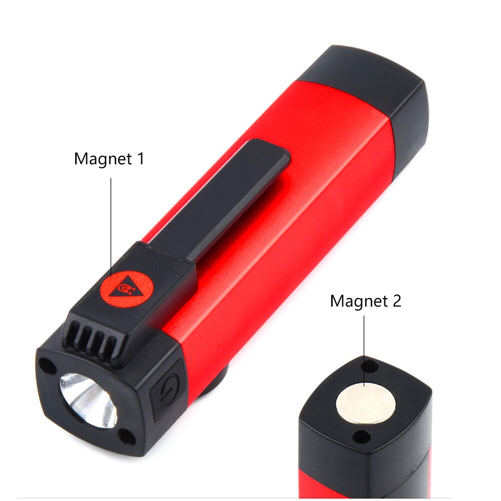 Cob draagbare zaklamp, witte uv led inspectielamp, usb oplaadbare werklamp, waterdichte kampeertentlantaarn