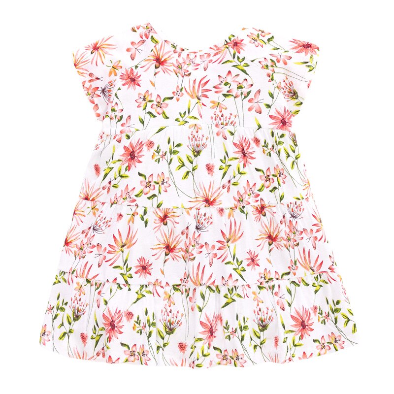 Little Maven Summer Baby Girl Vestiods Children Clothes Toddler Flower Print Dresses for Kids 2-7 Years S0968
