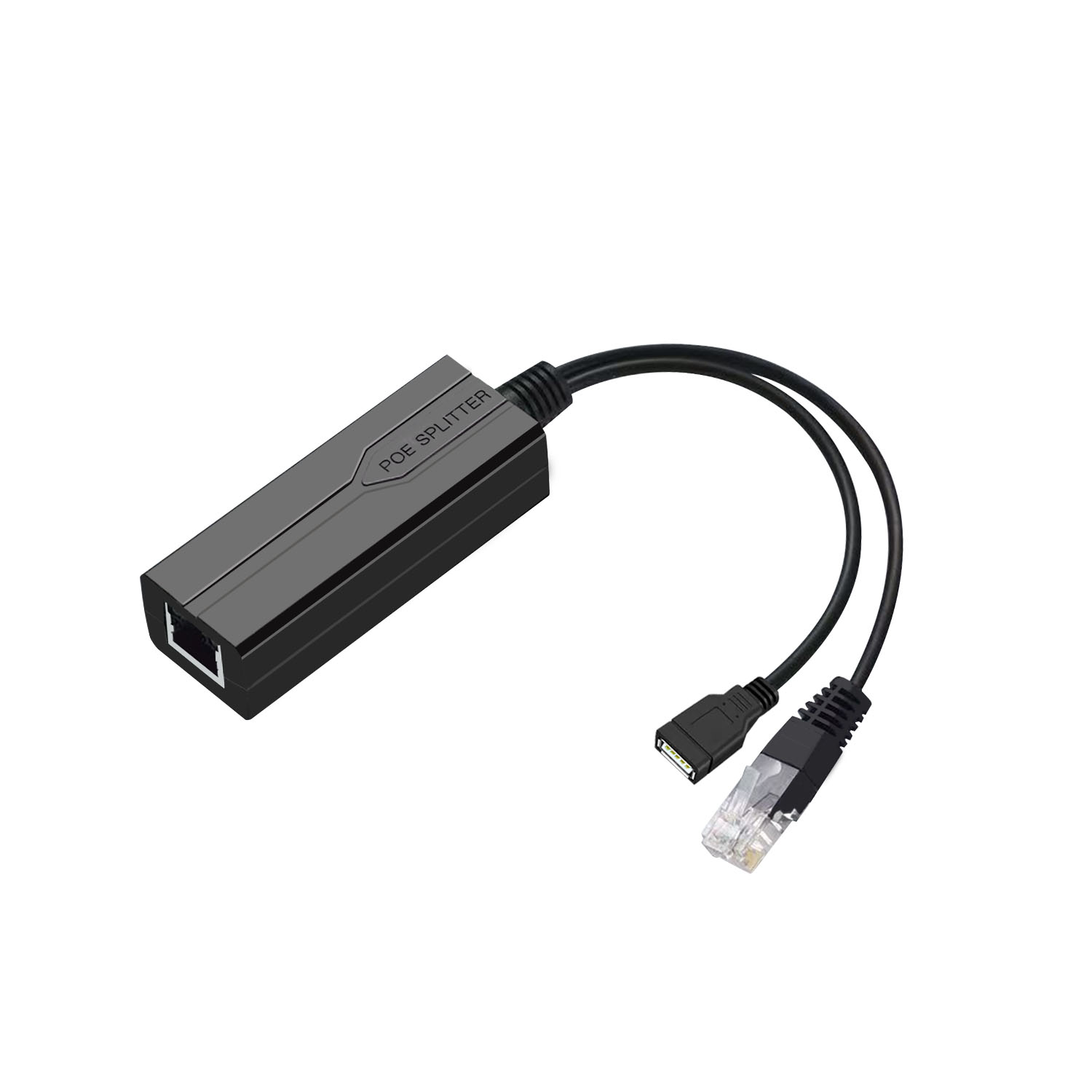 48V to 5V POE Splitter Adapter Active Adaptive Separator Isolated Injector DC Micro USB tpye-C USB Female for 100M Camera: Blue