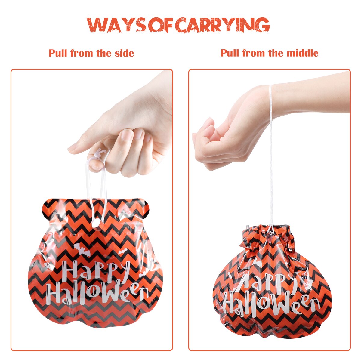 72pcs Halloween Drawstring Bag Children Kids Goody Bags Halloween Candy Bag Bags With Handles Candy Bags Trick Or Treat Bag