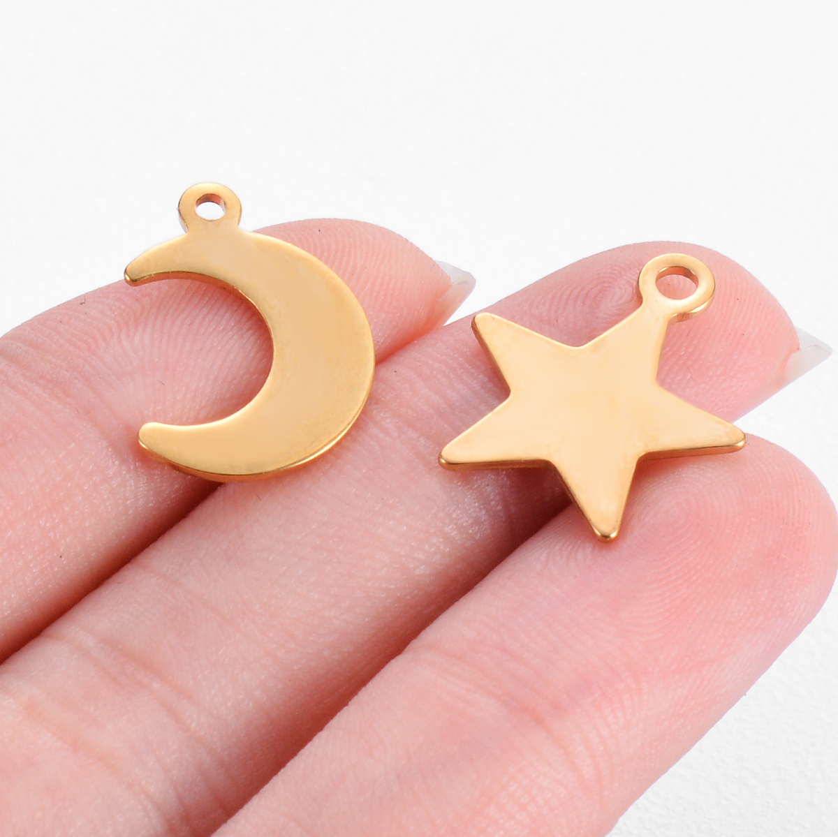 50 sztuk/partia puste tagi ze stali nierdzewnej Tiny Star Charms wisiorek DIY na naszyjnik bransoletka akcesoria do wyrobu biżuterii