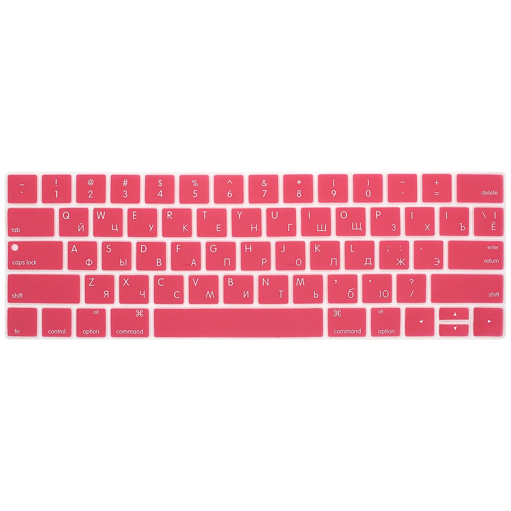 Cubierta de teclado ruso para Mac Book, 13, 15 pulgadas, con barra táctil, A1706, A1707, A1989, 1990, cubierta para teclado de portátil, película de teclado a Color