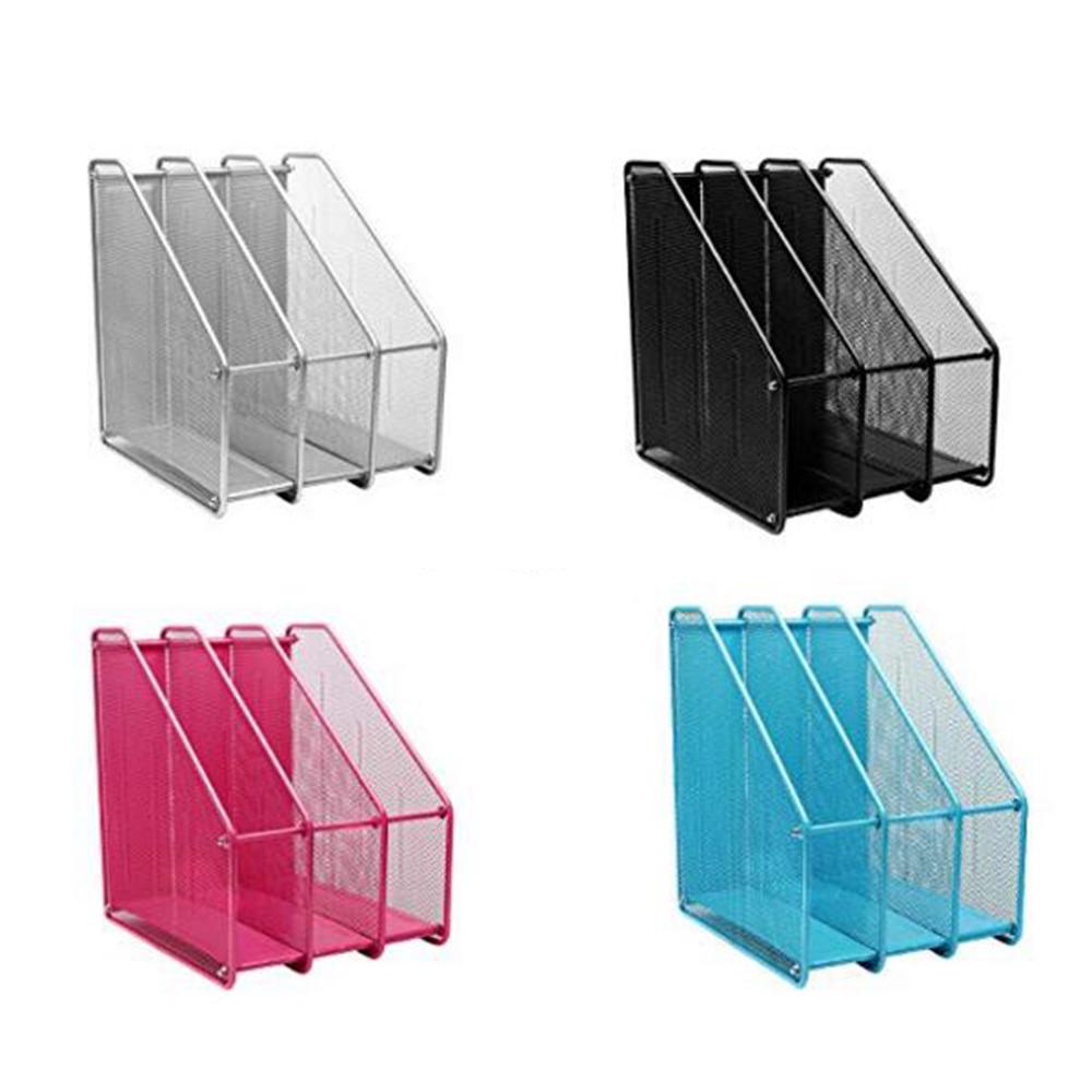 Desktop file rack multi-function desktop file storage manager office stationery metal grid finishing storage rack