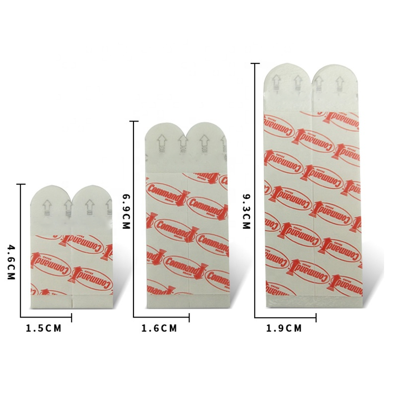 S/M/L Command Strips Refill Strips Non-trace Picture Hanging Hook Removable Double Sided Tape for Photo Frame Poster