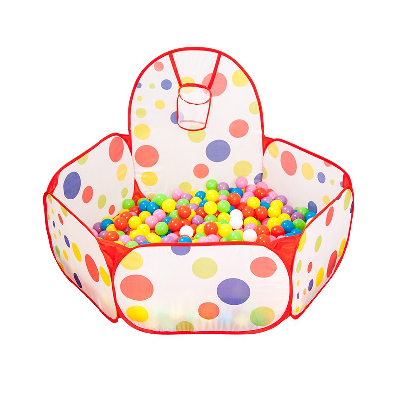 Tienda de campaña plegable para niños, juguete de pelotas de océano portátil, PISCINA DE BOLAS con cesta: Default Title