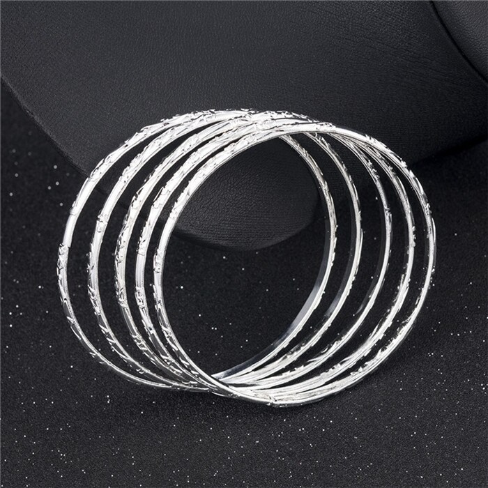 5 Teile/satz Jahrgang Manschette Armbinde Einfache Schnitzen Blume aufbringen Armreif setzt für Frauen Zubehör Pulsera Amuleto Schmuck: Default Title