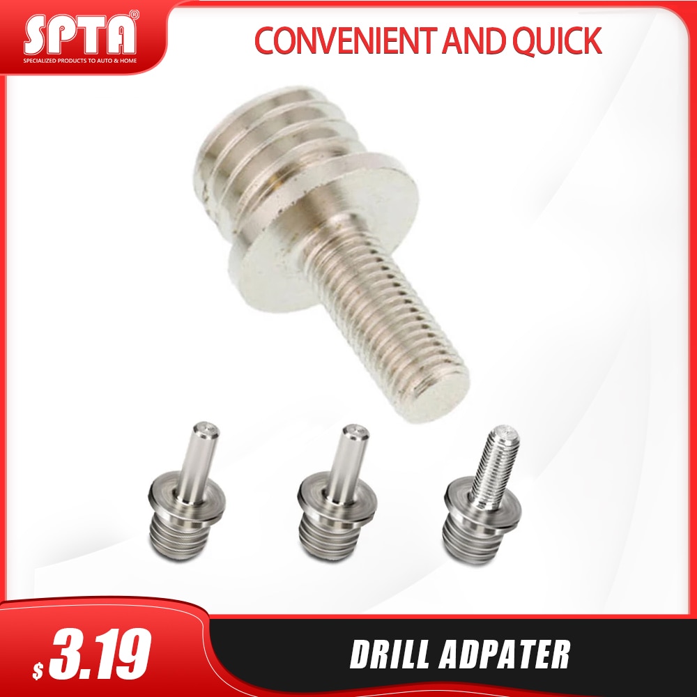 SPTA 1Pc Drill Aapter Thread For Polishing spindle nut Loop Backer Plate Backing Pad Polisher 5/8 11 M14 5/16 24 Thread Buffer