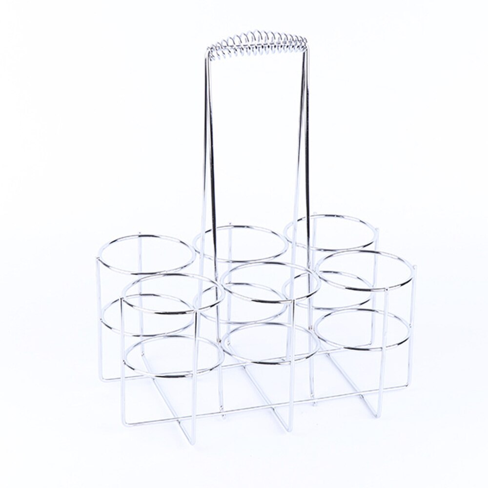 6 bottiglia di Freestanding Controsoffitto Cremagliera del Vino In Acciaio Inox Portatile di Stoccaggio del Vino Del Supporto Per La Casa Bar Display 25x17.5x33 centimetri