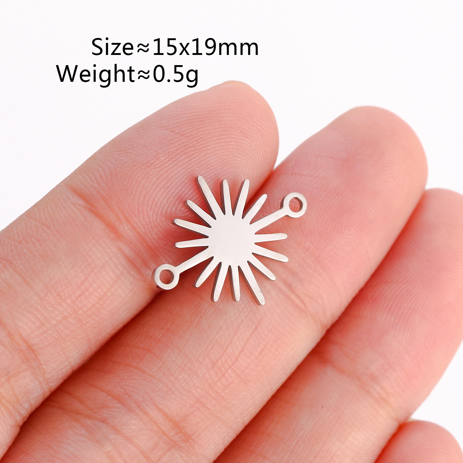 Breloques lune, soleil et étoile en acier inoxydable, 5 pièces, accessoires de fabrication de bijoux, fournitures, collier, Bracelet, pendentifs célestes, résultats: COULEUR OR ROSE
