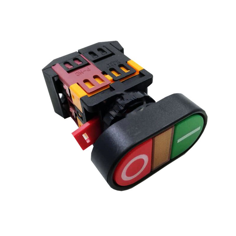 1PC Start Stop Button Switch APBB-22-25N Red Green Double Bond Power On And Off