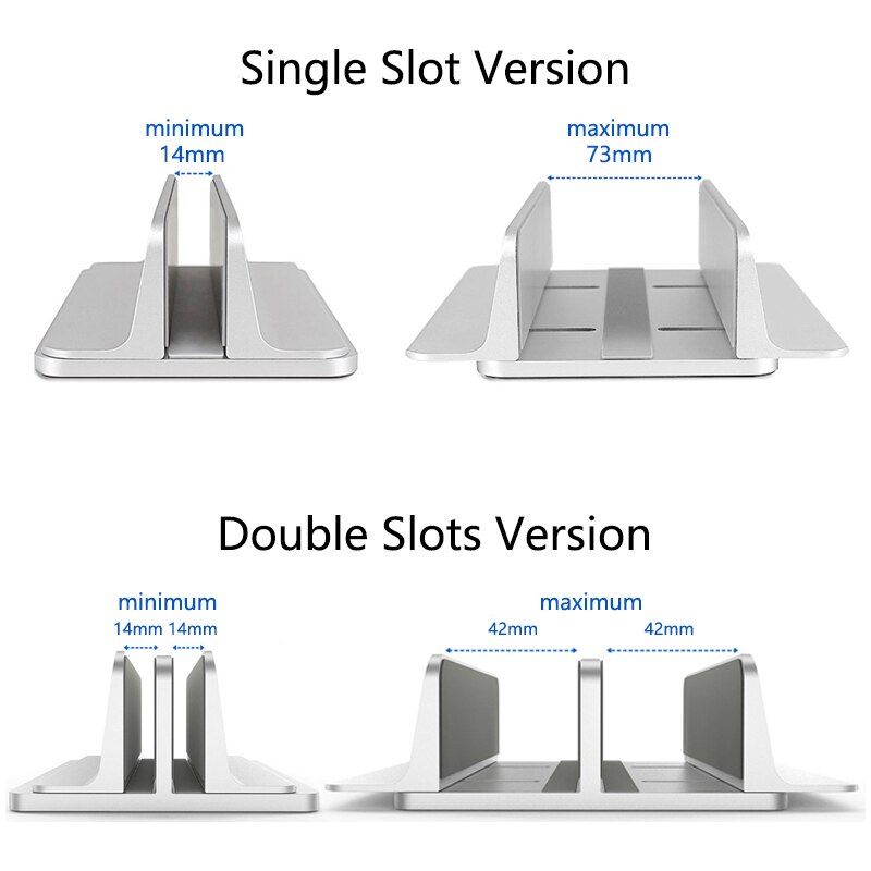 Til macbook air pro lodret stativ holder desktop justerbar metal aluminiumslegering computer notebook laptop holder tilbehør