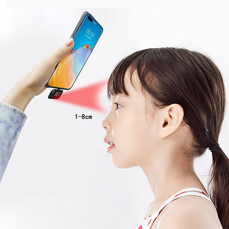 Mini Infrared Thermometer With Iphone/Android Plug For Mobile Phone Digital Thermometer Non-Contact USB Forehead Thermometer