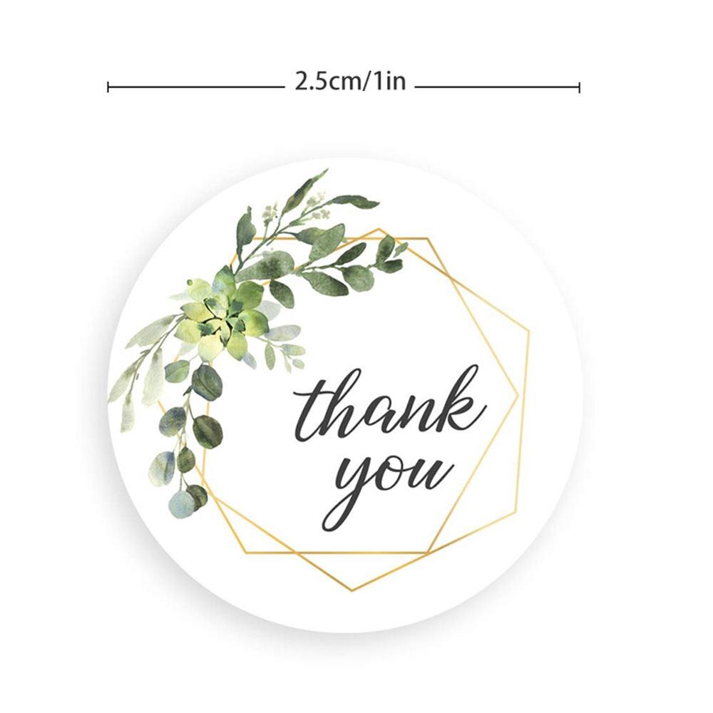 500 stücke/rolle Danke Aufkleber Handgemachte Aufkleber Kreis Schreibwaren danke für ihre auftrag Dichtung Etiketten danke aufkleber
