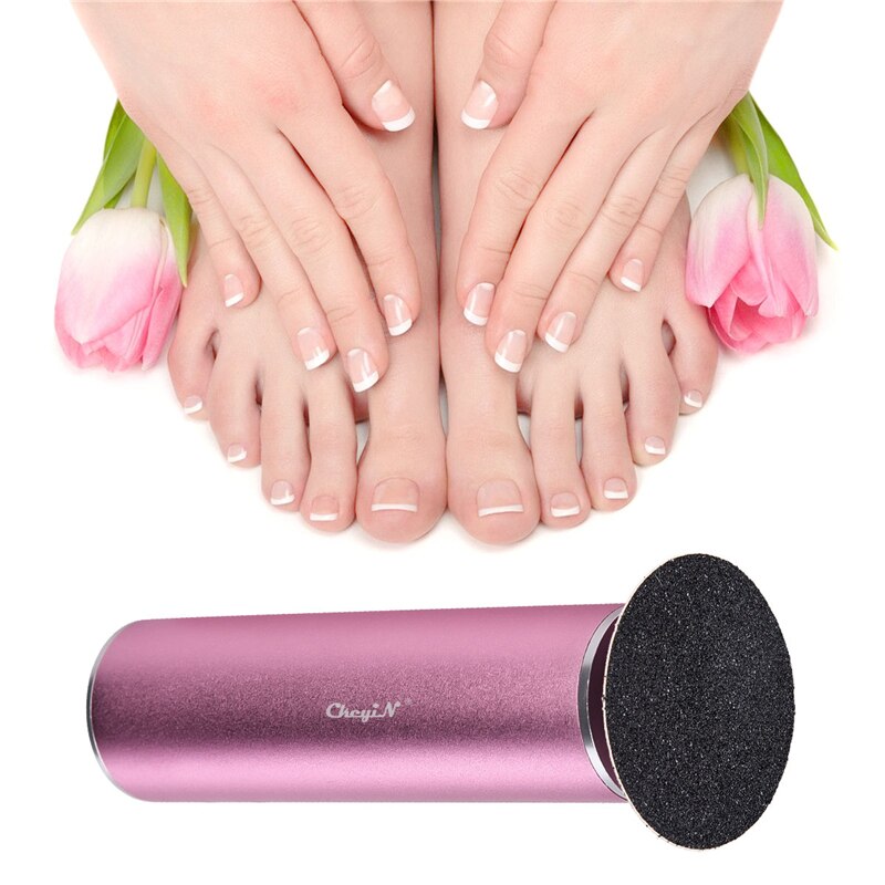 Lima eléctrica de aluminio para el cuidado de los pies, removedor de callos y talón, eliminación de piel muerta, pedicura, 60 almohadillas de molienda, 31 unidades