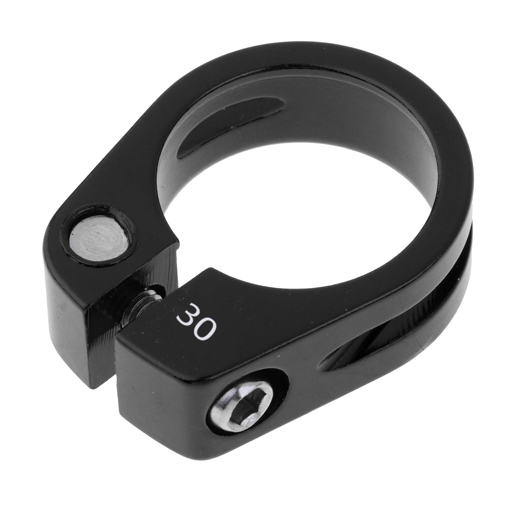 Aluminum Alloy Kids Bike Seatpost Clamp Balance Push Scooter Seat Post Saddle Tube Clip for 25.4/27.2 mm Saddle Tubes for MTB: Black 30mm