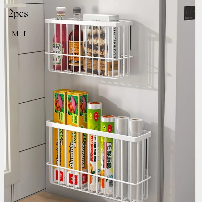Haushalt Lagerung Gestell Kühlschrank Seite Gewürz Gestelle Magnetische Lagerung Regal Zauberstab Montiert Metall Gestell platzsparende Schaltung Kasten: Blau