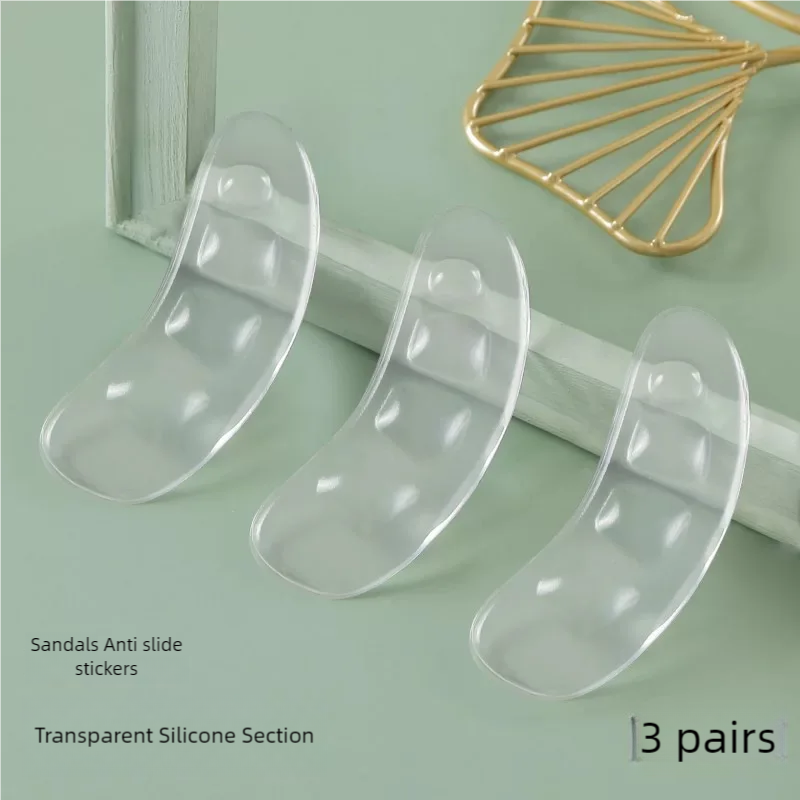 3/6 paar voorvoet demping hoge hakken/sandalen antislip pads, hoge hakken leren schoenen hakstickers wasbaar: Clear
