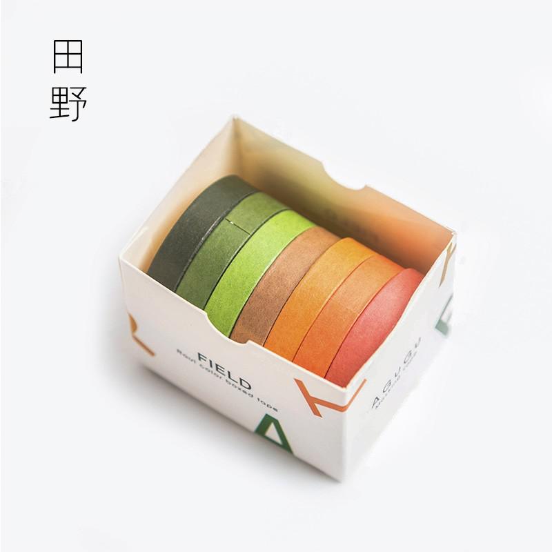 7 ruller washi tape sæt farvet malertape pakke dekorative tynde tape børn og vridning: Jeg