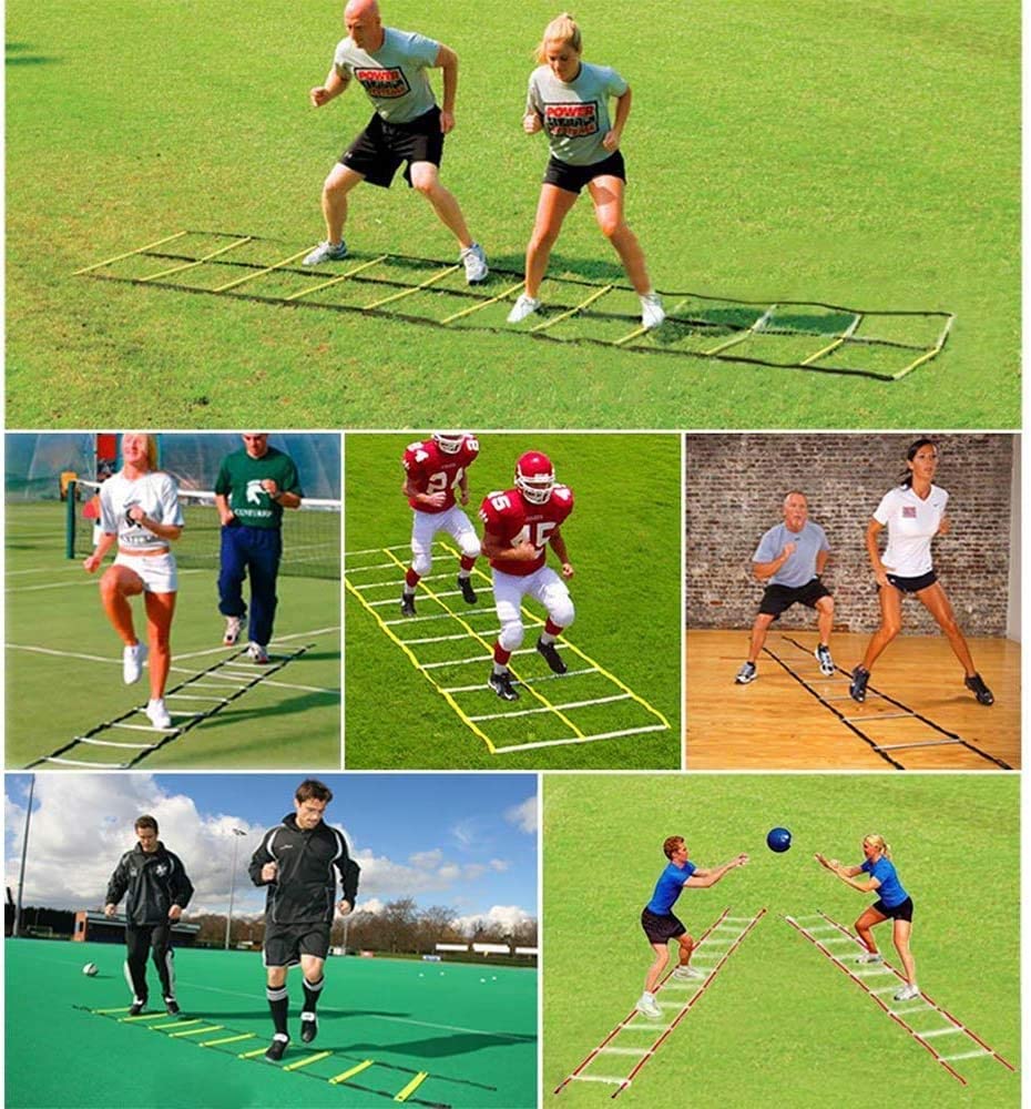 Aikert Agility Ladder, Speed Agility Training Footwork Equipment 12 Rung with Carrying Bag for Sports Soccer, Football, Exercise