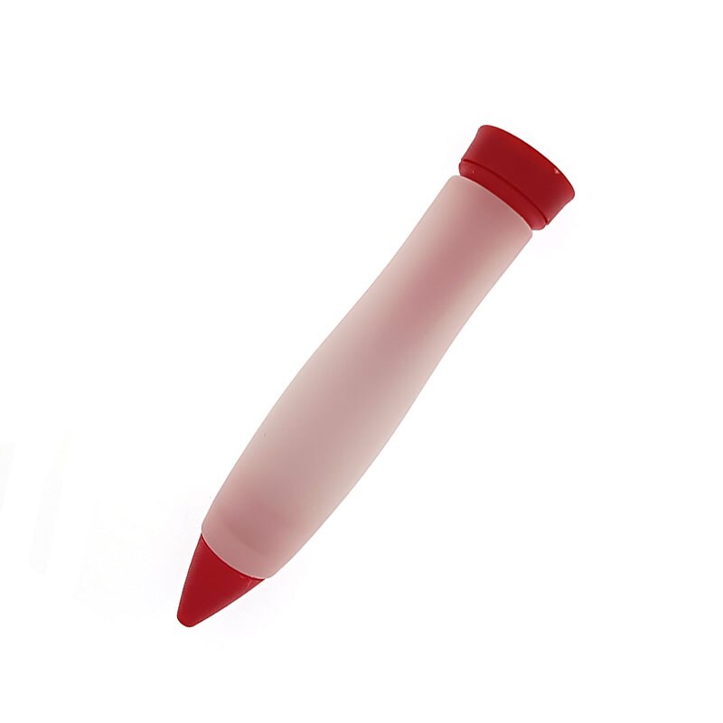Silicone Food Writing Pen Chocolate Decorating Tools Cake Mold Cookie Icing Piping Pastry Nozzles Baking Tools for Cakes: Red