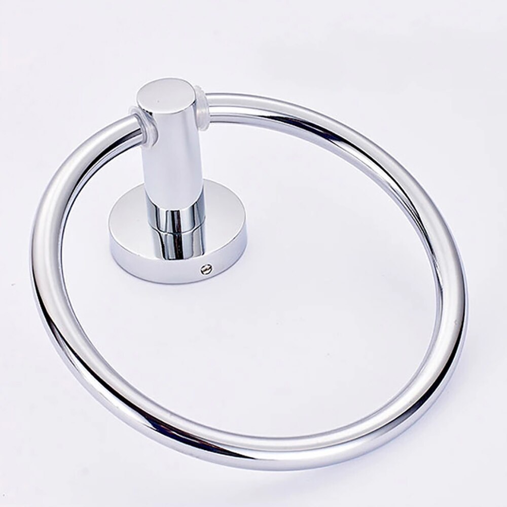Edelstahl Runde Stil Wand-Montiert Handtuch Ring Halter Hanger Badezimmer