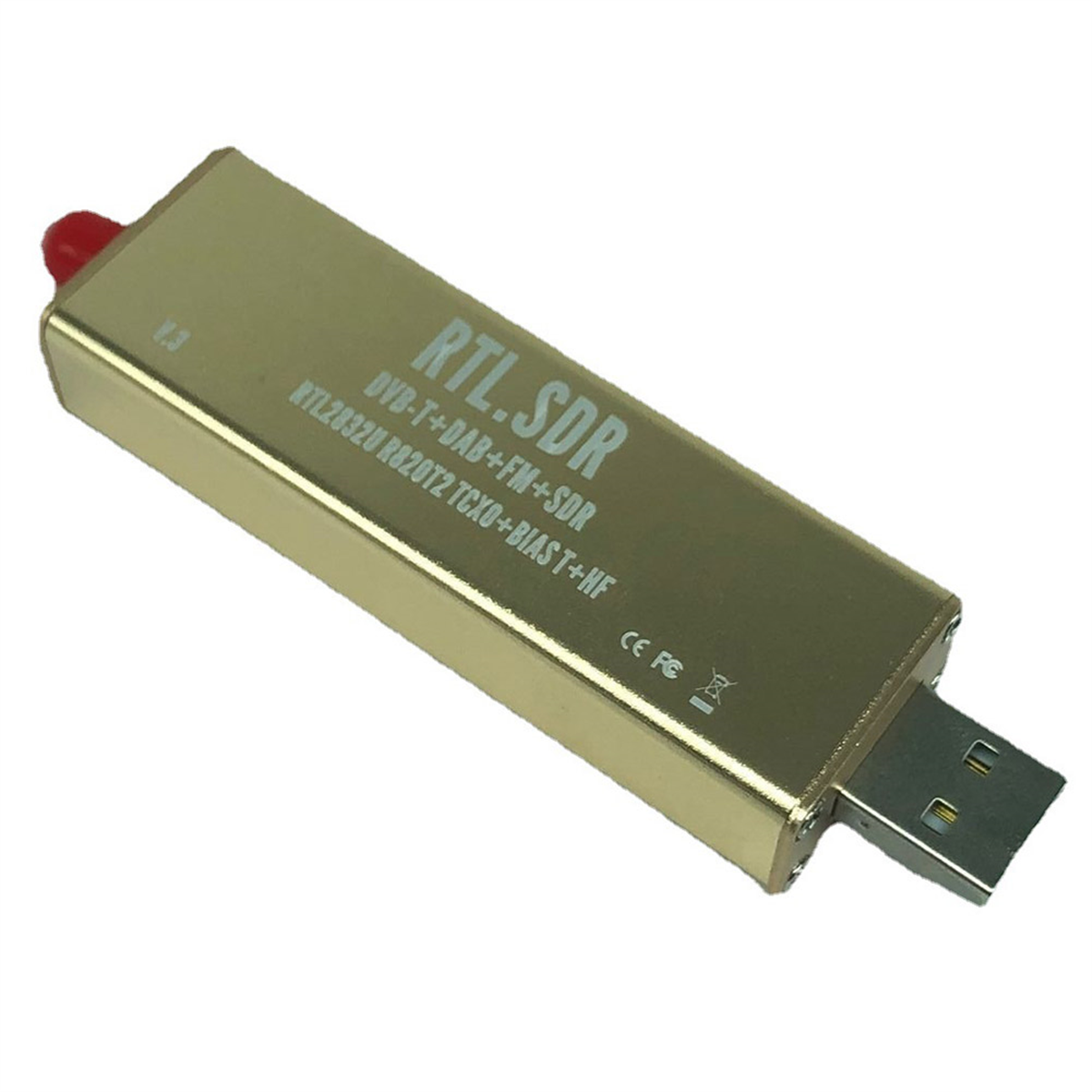 RTL SDR Receiver V3 Pro 100KHz-1.7GHz Built-in TCXO for Ham Radio SDR RTL Aviation Band ADSB for UHF VHF HF AM FM