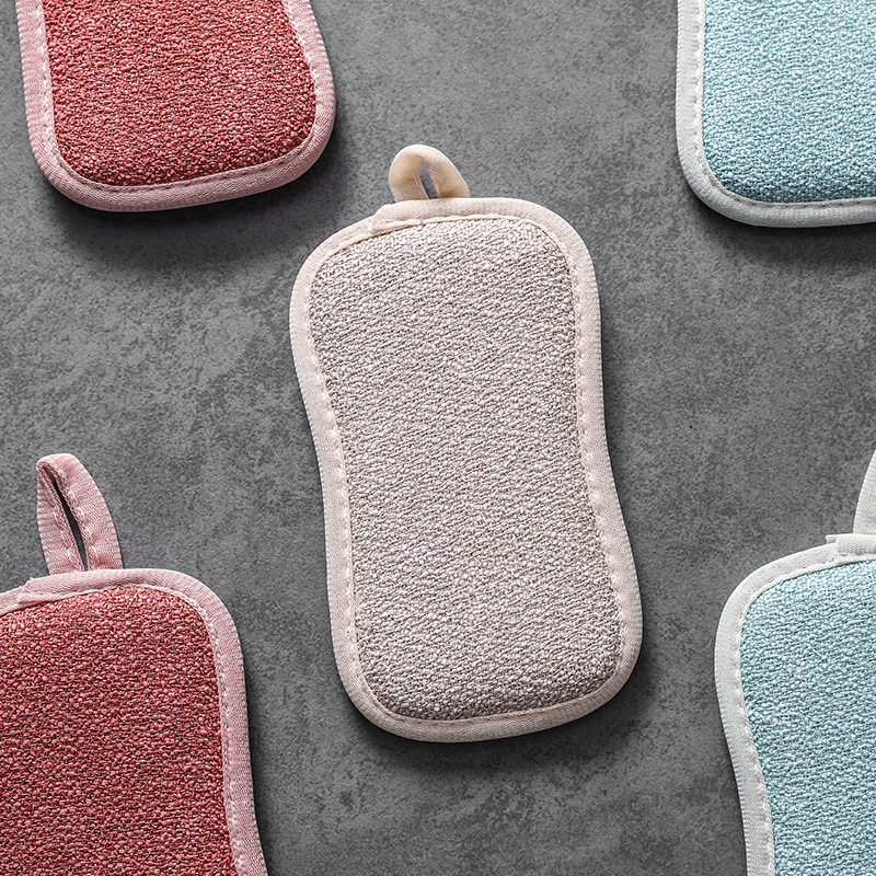 Esponja de nailon de doble cara para limpiar platos, cepillo de limpieza de descontaminación, estropajo, trapo, cocina, hogar, utensilios para lavar platos y tazas
